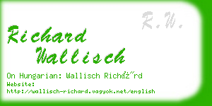 richard wallisch business card